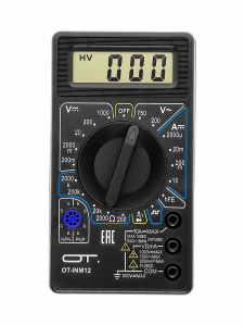 Мультиметр цифровой с прозвонкой тестер тока и напряжения Орбита OT-INM12